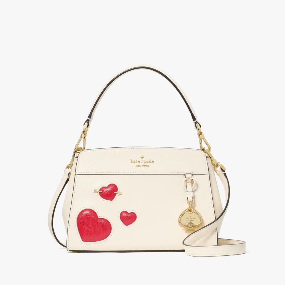 RAFFLE - ONLY 4 LEFT  NWT Kate Spade Madison Puffy Heart Small Satchel MSRP $409 - Picture 2 of 14